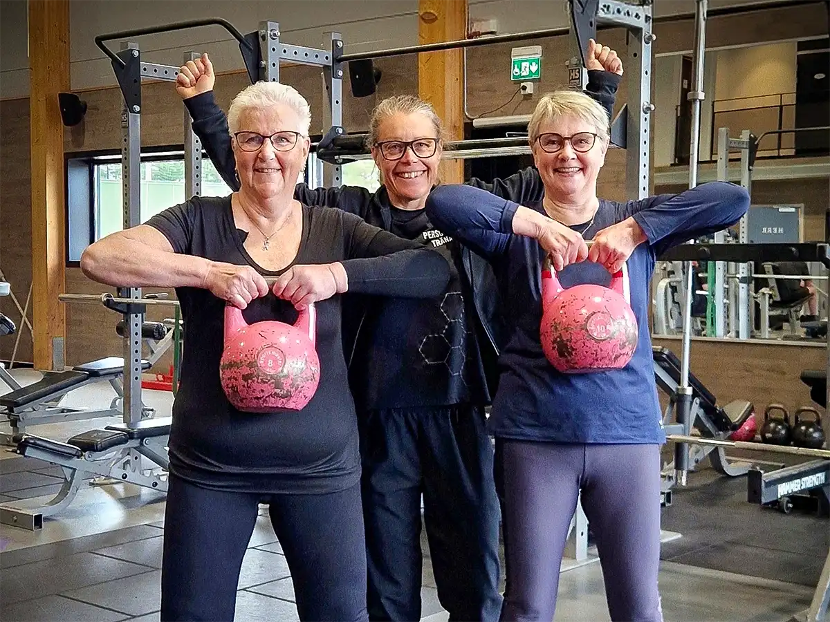 Träningsgruppen Starka lyft för kvinnor 40+ på Koppjärk Hälsocenter i Rättvik