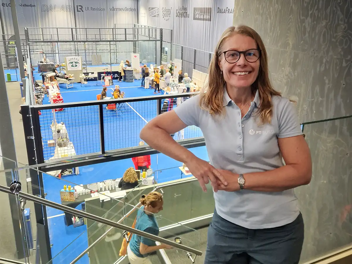 Susanna Strand på ett företagsevent